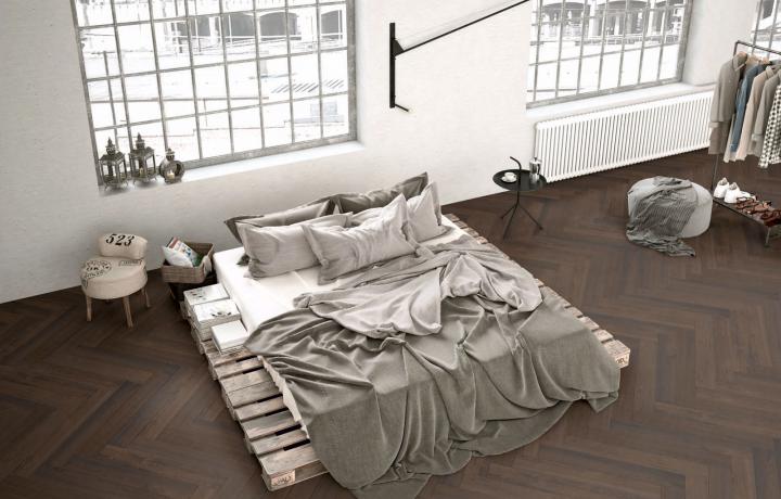 Eiche Fischgrät kerngeräuchert gebürstet, rohoptik geölt 