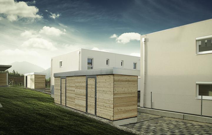 Einhausung, Überdachung für Fahrräder, Mülltonnen von Siebau